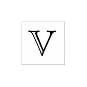 Klassieke Monogram Letter V 1 Inch Stamp Rubberstempel (Afrduk)