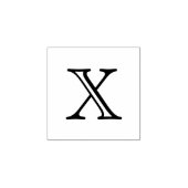 Klassieke Monogram Letter X 1 Inch Stamp Rubberstempel (Afrduk)