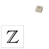 Klassieke Monogram Letter Z 1 Inch Stamp Rubberstempel (Gestempeld)