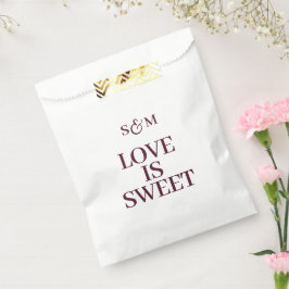 Klassieke Monogram Liefde is Zoet Trouwdag Bedankzakje