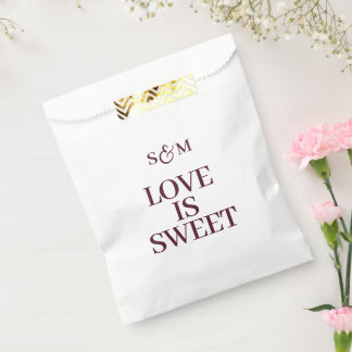 Klassieke Monogram Liefde is Zoet Trouwdag Bedankzakje