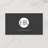 Klassieke Monogram Logo QR-code Visitekaartje (Voorkant)