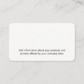 Klassieke monogram (manuscripttype) visitekaartje (Achterkant)