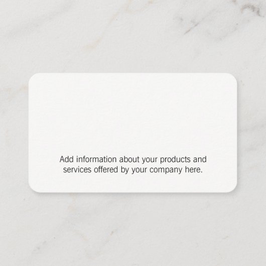 Klassieke monogram (manuscripttype) visitekaartje (Achterkant)