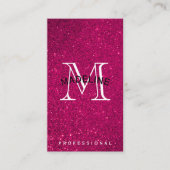 Klassieke monogram met boog | Glitter-achtergrond Visitekaartje (Voorkant)