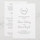 Klassieke monogram met grote kroonrand (Voorkant / Achterkant)