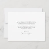 Klassieke monogram met grote kroonrand bedankkaart (Achterkant)