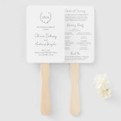 Klassieke monogram met grote kroonrand handwaaier (Voorkant en achterkant)