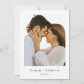 Klassieke monogram met rand en fotohuwelijk kaart (Achterkant)