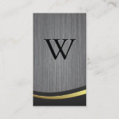 Klassieke monogram metaal achtergrond visitekaartje (Voorkant)