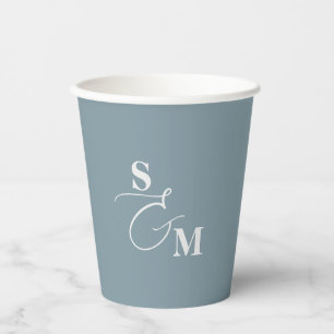 Klassieke Monogram Moderne Ampersand Huwelijk Papieren Bekers