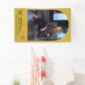 Klassieke Monogram Naam Adres Aangepaste Foto Bann Spandoek (Insitu)