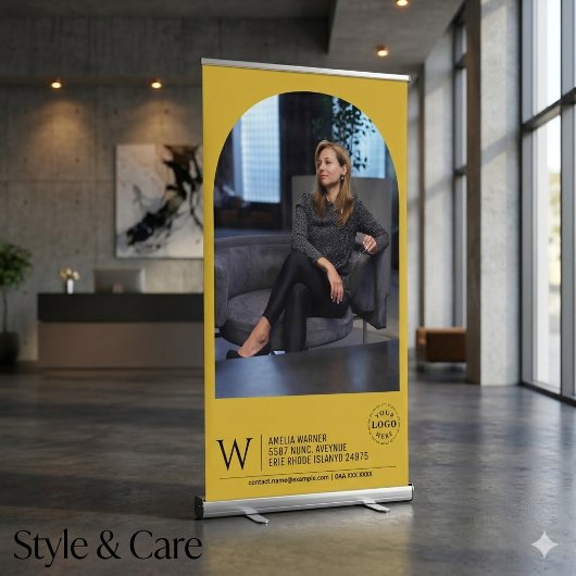 Klassieke Monogram Naam Adres Aangepaste Foto Bann Spandoek