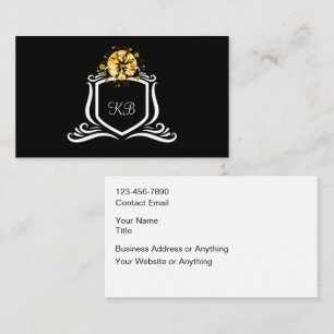 Klassieke Monogram Naam Beginletters Zakelijke Kaa Visitekaartje