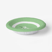 Klassieke monogram naam Elegant Chic Soft Mint Gre Papieren Kommen (Gebogen)