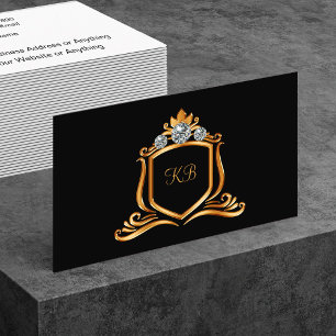 Klassieke Monogram Naam Initiaal Zakelijke Kaarten Visitekaartje