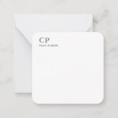 Klassieke monogram notitiekaartje (Voorkant)