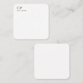 Klassieke monogram notitiekaartje (Voorkant / Achterkant)