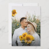 Klassieke monogram QR-code voor bruiloft met fotos Kaart (Voorkant)