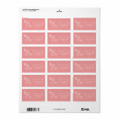 Klassieke monogram retouradreslabel etiket (Full Sheet)