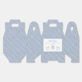 Klassieke Monogram Rocking Horse Baby Boy Shower Bedankdoosjes (Ongevouwen)