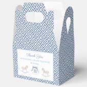 Klassieke Monogram Rocking Horse Baby Boy Shower Bedankdoosjes (Open)