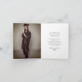 Klassieke monogram S Gradupafkap Foto Modern Bedankkaart (Binnen)