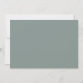Klassieke monogram Sage Green Weddenfoto Save The Date (Achterkant)