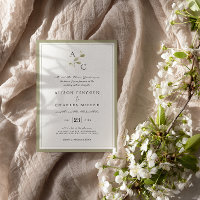 Klassieke Monogram Sage Green Wedding