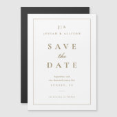 Klassieke Monogram Save the Date (Voorkant / Achterkant)