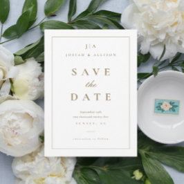 Klassieke Monogram Save the Date Kaart