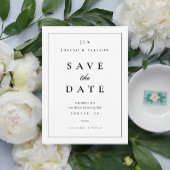 Klassieke Monogram Save the Date Uitnodiging