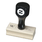 Klassieke monogram Self Inking Return Address Stam Rubberstempel (Stempel)