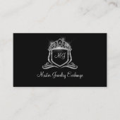Klassieke Monogram Sieradenwinkel Visitekaartje (Voorkant)