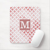 Klassieke monogram Smokey Red Losse Weave II Muismat (Met muis)