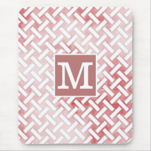 Klassieke monogram Smokey Red Losse Weave II Muismat