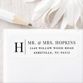 Klassieke monogram stellen etiket