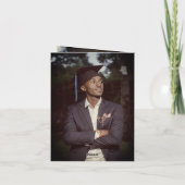 Klassieke monogram T Gradupafkap Foto Modern Bedankkaart (Achterkant)