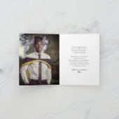 Klassieke monogram T Gradupafkap Foto Modern Bedankkaart (Binnen)