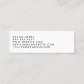 Klassieke monogram textuur mini visitekaartje (Achterkant)