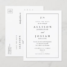 Klassieke Monogram Trouw Save The Date
