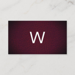 Klassieke monogram Vignette leder Visitekaartje