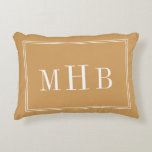 Klassieke monogram voor aangepaste kleuren decoratief kussen<br><div class="desc">Gepersonaliseerde monogram kussen met traditionele grens. Pas aan met uw keus van achtergrondkleur; de monsters van pantone nu beschikbaar! U kunt ook de tekenstijlkleurgrootte wijzigen,  enz. van de initialen.</div>