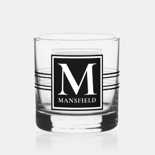 Klassieke monogram whisky glas