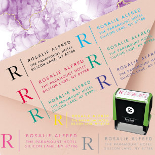 Klassieke Monogram Zelfinkt Retouradresstempel Zelfinktende Stempel