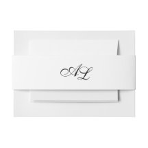 Klassieke Monogram Zwart & Wit Traditionele Huweli