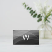 Klassieke monogram | Zwarte hades Visitekaartje (Staand voorkant)