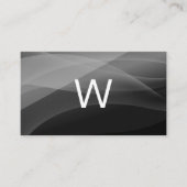 Klassieke monogram | Zwarte hades Visitekaartje (Voorkant)