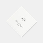 Klassieke Monogrammed Script Typografie Bruiloft Servet (Hoek)