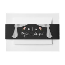 Klassieke monogrammen Blk met Roos bruiloft